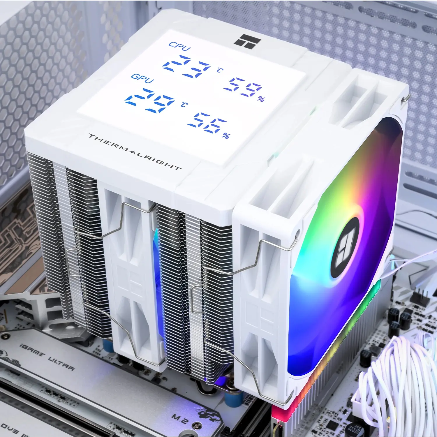 Thermalright охладител CPU Cooler Peerless Assassin 120 Digital A-RGB White - Dual-Tower - LGA1851/AM5 - image 8