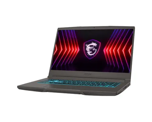 Лаптоп, MSI Thin 15 B13UC, i7-13620H (10C/16T, up to 4.90GHz, 24 MB), GeForce RTX 3050 4GB GDDR6, 15.6" FHD (1920x1080), 144Hz, IPS-Level, 16GB DDR4 2x8 3200MHz, 512GB PCIe Gen4x4 SSD, Intel WiFi 6E, BT 5.3, Backlit Keyboard (Blue), NO OS, 3 cell , 52.4Whr, 1.86