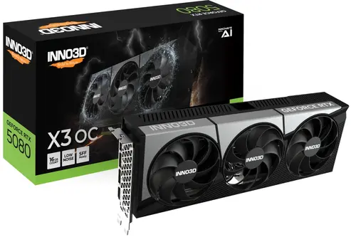 Видео карта, Inno3D GeForce RTX 5080 16GB GDDR7 X3 OC