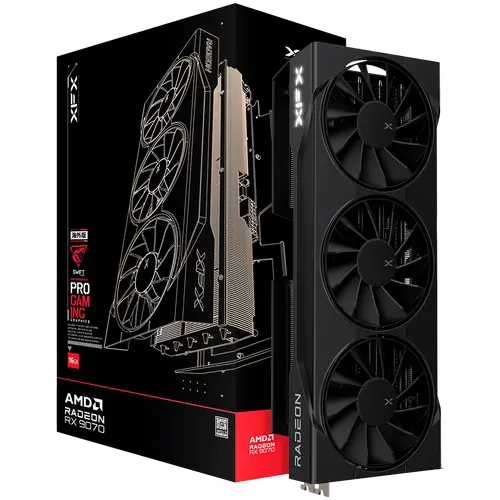 XFX Swift AMD Radeon RX 9070 OC Triple Fan Gaming Edition with 16GB GDDR6 HDMI 3xDP AMD RDNA 4