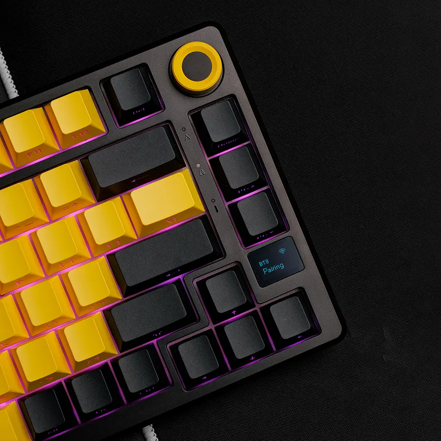 LORGAR KBP7075W, Wireless 75% Mechanical Gaming Keyboard Pro, Black/yellow, EN layout - image 11