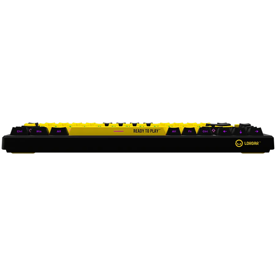 LORGAR KBP7075W, Wireless 75% Mechanical Gaming Keyboard Pro, Black/yellow, EN layout - image 4