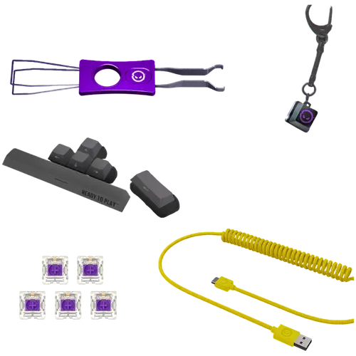 LORGAR KBP7075W, Wireless 75% Mechanical Gaming Keyboard Pro, Black/yellow, EN layout - image 9