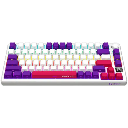 LORGAR KBP7075W, Ασύρματο μηχανικό gaming πληκτρολόγιο 75% Pro, Λευκό, διάταξη EN - 3
