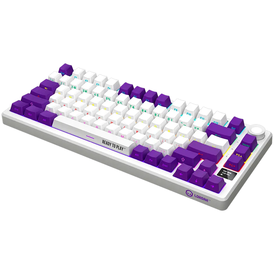 LORGAR KBP7075W, Wireless 75% Mechanical Gaming Keyboard Pro, White, EN layout - image 6