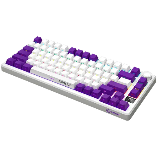 LORGAR KBP7075W, Ασύρματο μηχανικό gaming πληκτρολόγιο 75% Pro, Λευκό, διάταξη EN - 7