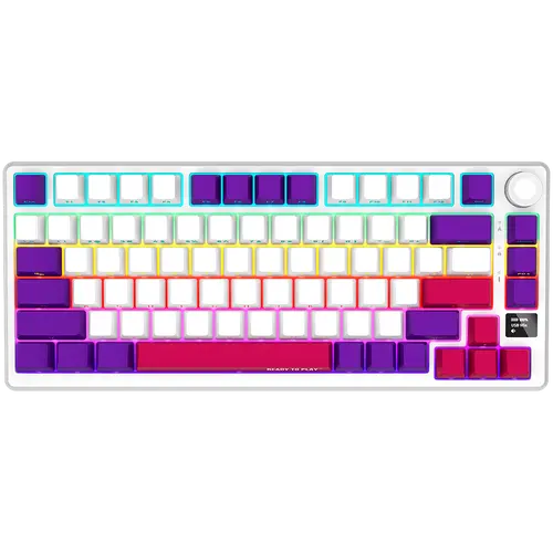 LORGAR KBP7075W, Tastatură mecanică gaming wireless 75% Pro, Alb, layout EN - 1