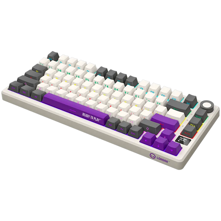 LORGAR KBP7075W, Wireless 75% Mechanical Gaming Keyboard Pro, Beige, EN layout - image 1