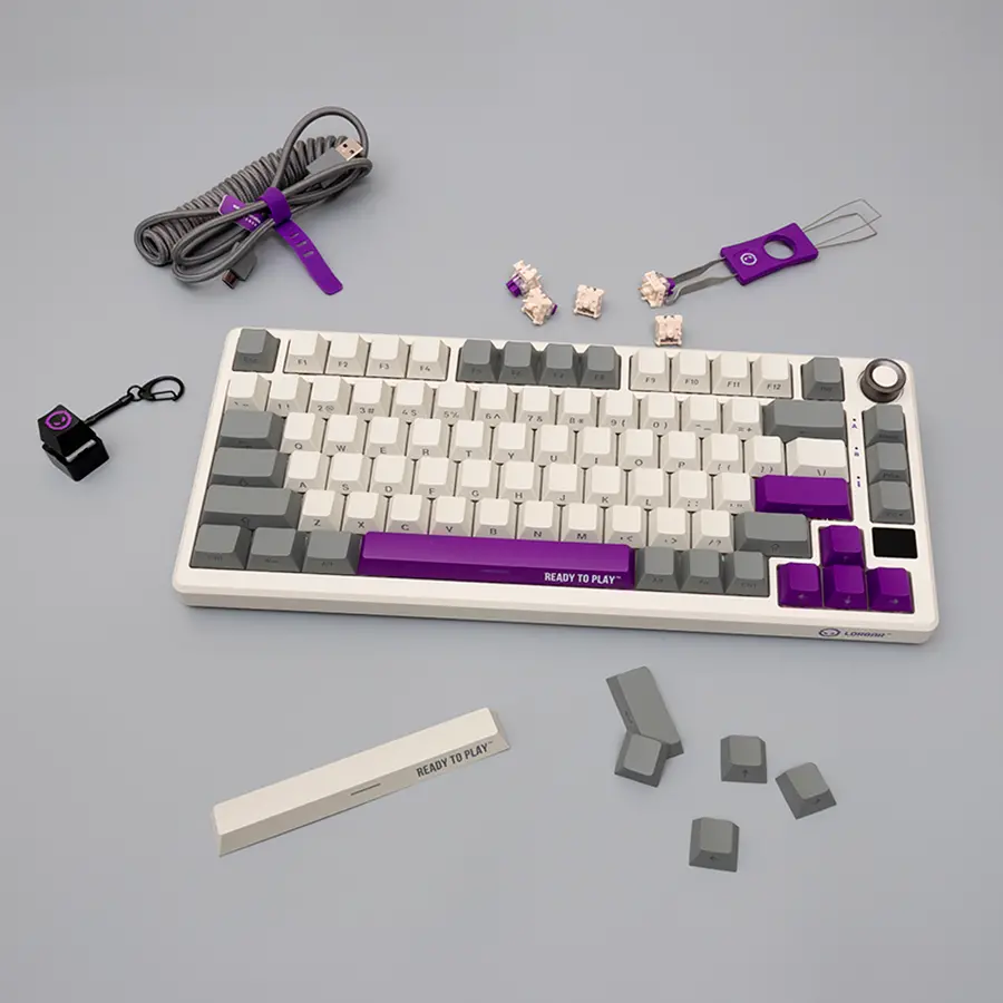 LORGAR KBP7075W, Wireless 75% Mechanical Gaming Keyboard Pro, Beige, EN layout - image 10