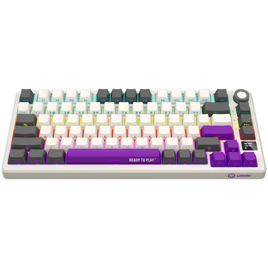 LORGAR KBP7075W, Wireless 75% Mechanical Gaming Keyboard Pro, Beige, EN layout - image 2