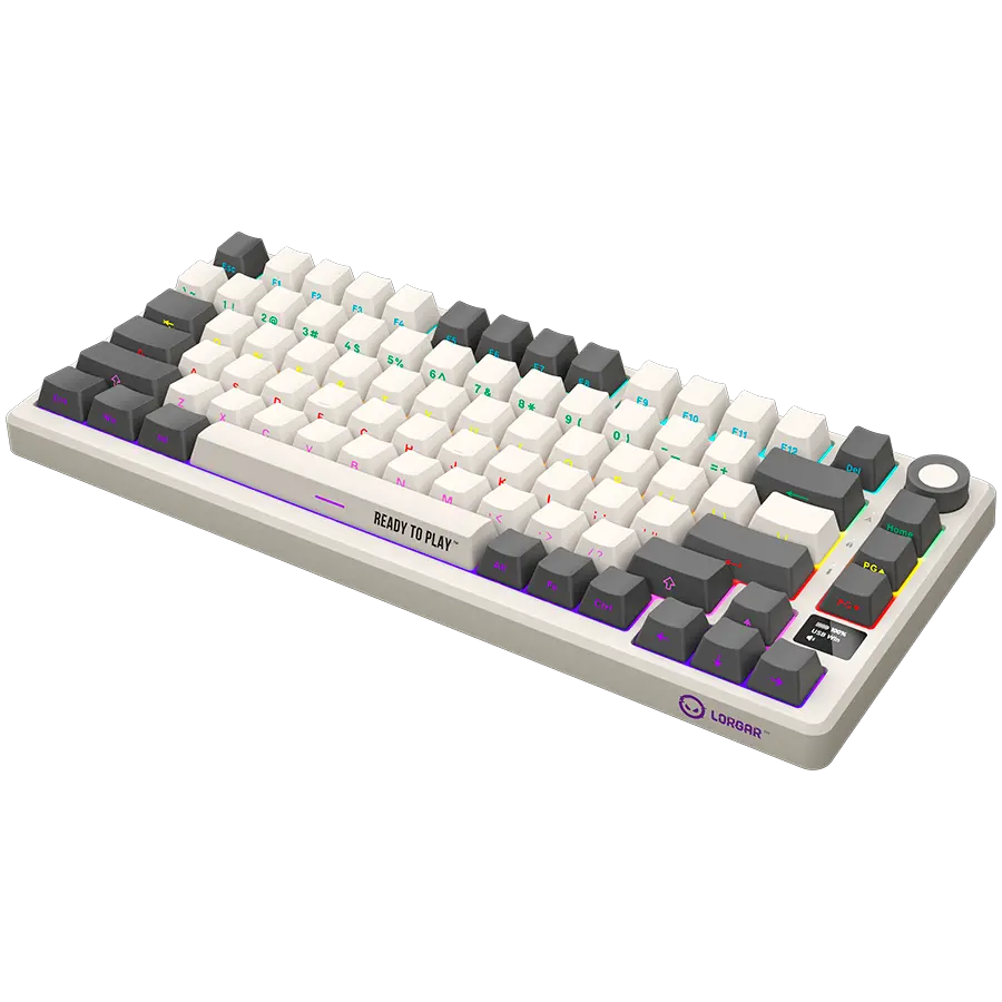 LORGAR KBP7075W, Wireless 75% Mechanical Gaming Keyboard Pro, Beige, EN layout - image 6