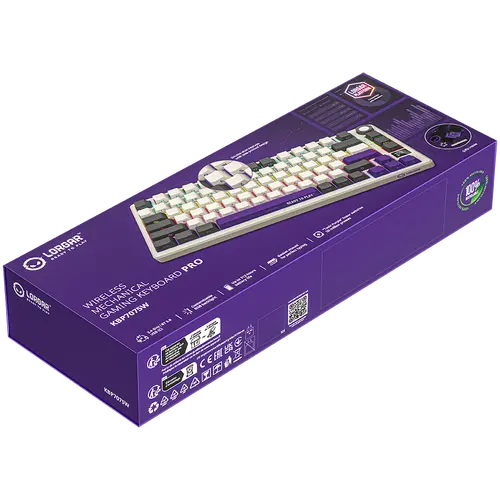LORGAR KBP7075W, Wireless 75% Mechanical Gaming Keyboard Pro, Beige, EN layout - image 8