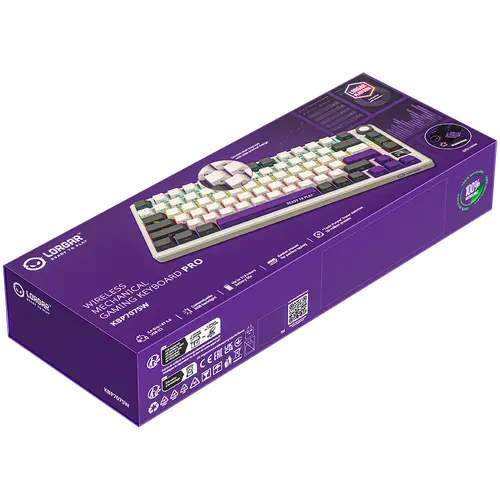 LORGAR KBP7075W, Ασύρματο μηχανικό gaming πληκτρολόγιο 75% Pro, Μπεζ, διάταξη EN - 9