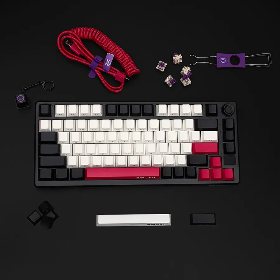 LORGAR KBP7075W, Wireless 75% Mechanical Gaming Keyboard Pro, Black/red, EN layout - image 10