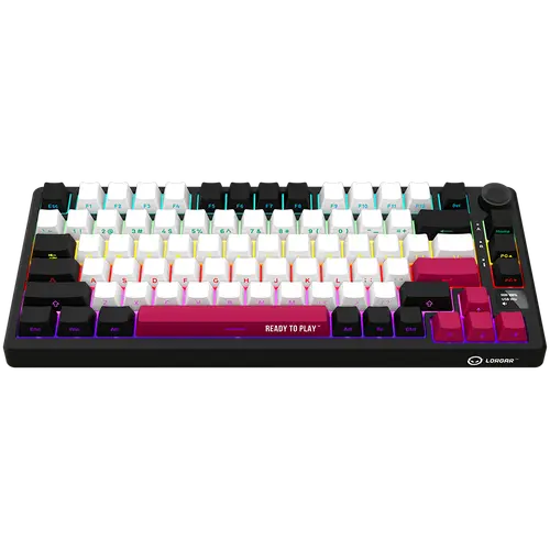 LORGAR KBP7075W, Wireless 75% Mechanical Gaming Keyboard Pro, Black/red, EN layout - image 2