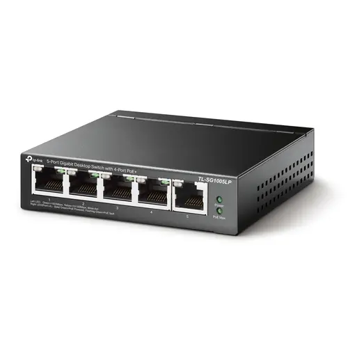 Switch TP-LINK TL-SG1005LP, 5 θύρες Gigabit, 4 x PoE+, μη διαχειριζόμενο, μεταλλικό - 2
