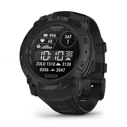 Garmin Instinct® 3 – 50 мм, Solar - Instinct® 3 – 50 мм, Solar, Tactical Edition - Black с Black каишка 010-02935-50