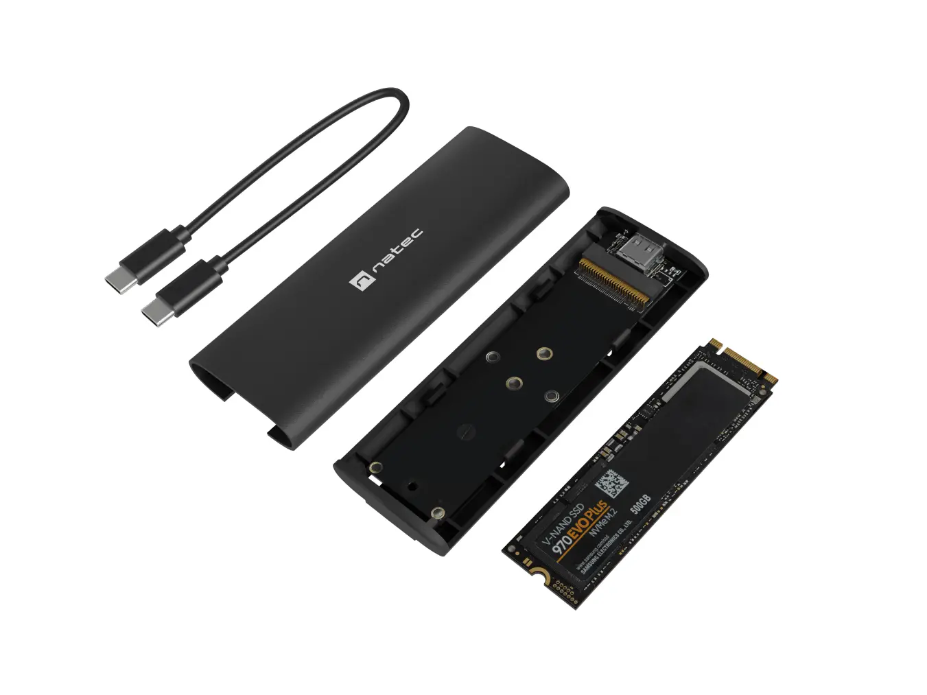 Кутия за твърд диск, Natec External SSD Enclosure Rhino M.2 NVME Lite USB-C 3.1 GEN 2 Aluminium - image 4