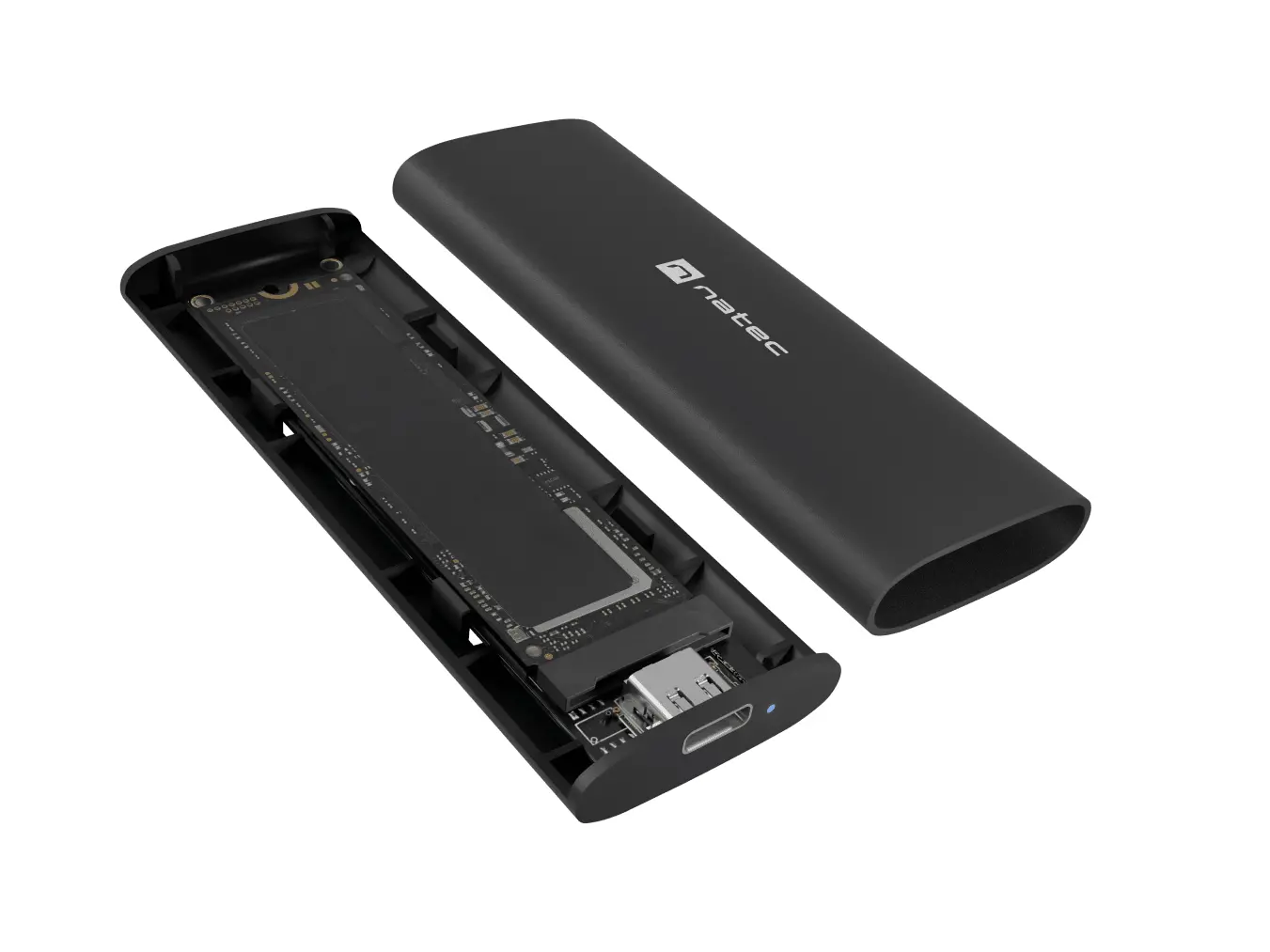 Кутия за твърд диск, Natec External SSD Enclosure Rhino M.2 NVME Lite USB-C 3.1 GEN 2 Aluminium - image 5