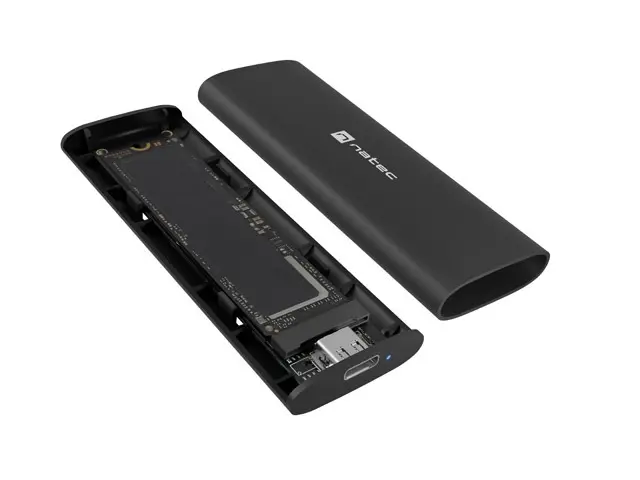 Кутия за твърд диск, Natec External SSD Enclosure Rhino M.2 NVME Lite USB-C 3.1 GEN 2 Aluminium - image 6