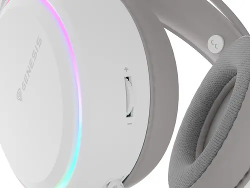 Ακουστικά, Genesis Headset Neon 613 G2 με μικρόφωνο, φωτισμός RGB, λευκό - 2