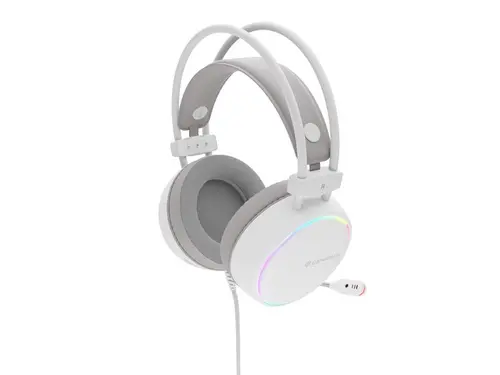 Căști, Genesis Headset Neon 613 G2 cu microfon, iluminare RGB, alb - 7