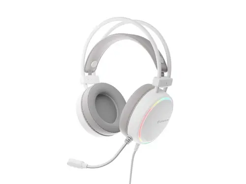 Căști, Genesis Headset Neon 613 G2 cu microfon, iluminare RGB, alb - 1
