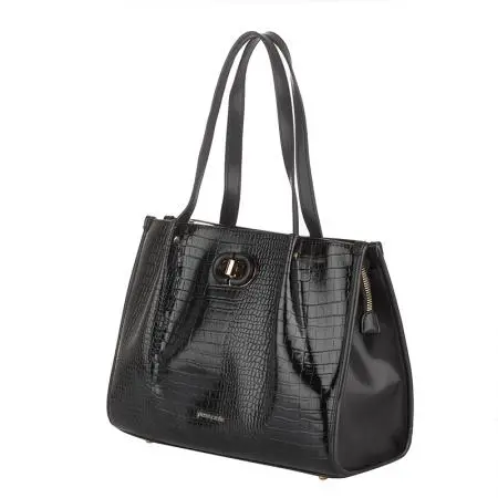 Дамска черна чанта Pierre Cardin - image 1