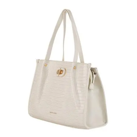 Дамска чанта цвят слонова кост Pierre Cardin - image 1