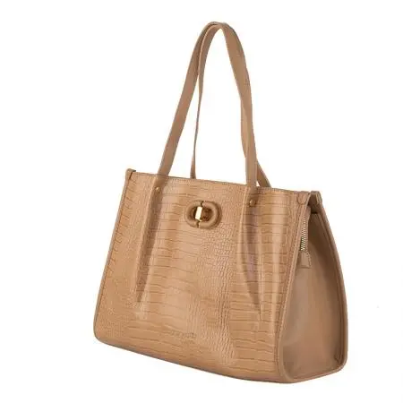 Дамска светлокафява чанта Pierre Cardin - image 1