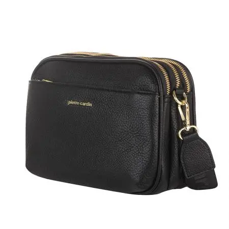 Дамска черна чанта Pierre Cardin - image 1