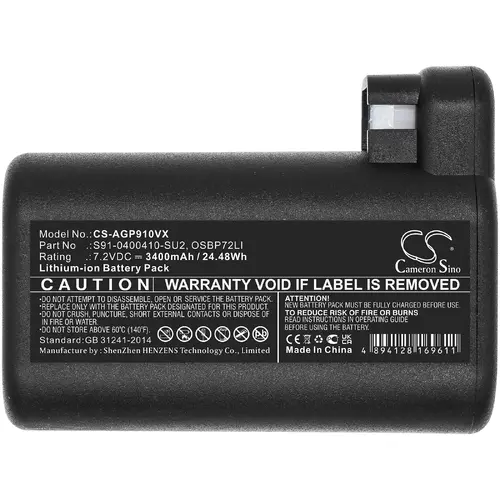 Батерия за прахосмукачка ELECTROLUX 900257877, Osiris, RX8, RX9; AEG 900258195 LiIon 7,2V 3400mAh CAMERON SINO - image 2