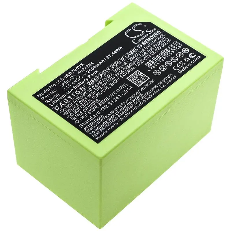 Батерия за прахосмукачка iRobot 5150, 7150, Roomba e5, Roomba i8 4624864 LiIon 14,4V 2600mAh CAMERON SINO - image 1