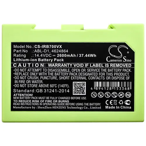 Батерия за прахосмукачка iRobot 5150, 7150, Roomba e5, Roomba i8 4624864  LiIon 14,4V 2600mAh CAMERON SINO - image 5