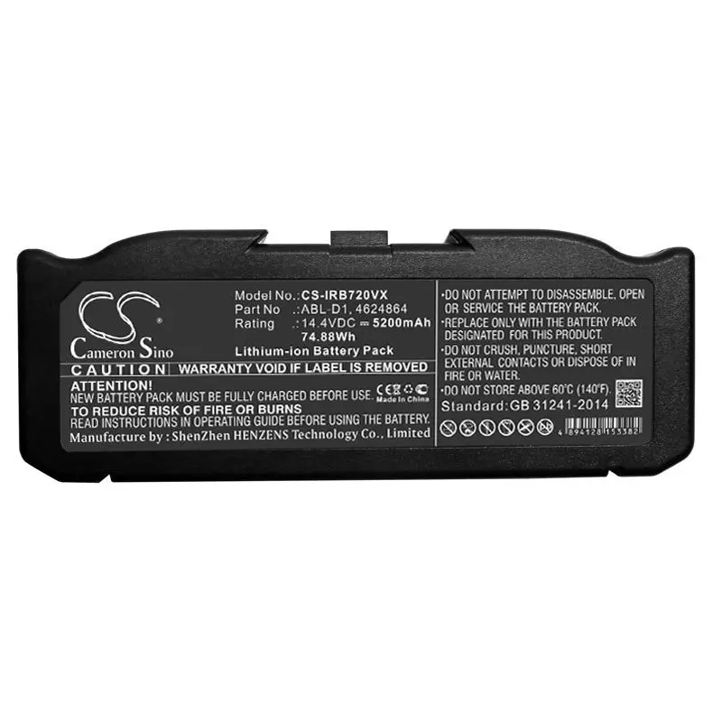 Батерия за прахосмукачка iRobot 5150, 7150, Roomba e5, Roomba i8 4624864 LiIon 14,4V 5200mAh CAMERON SINO - image 5