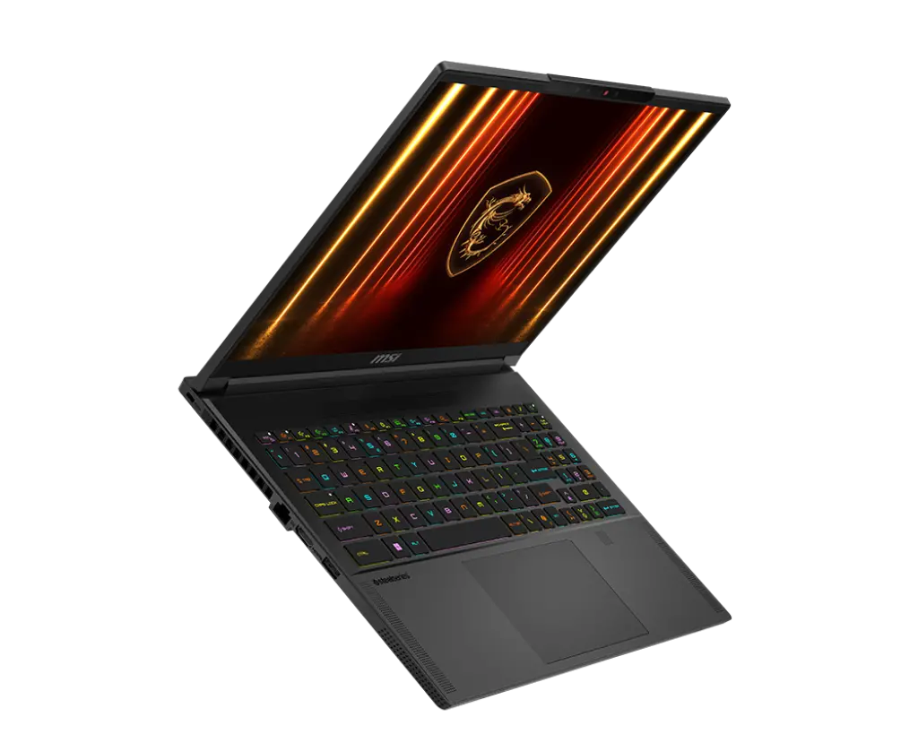 Лаптоп, MSI Stealth A16 AI+ A3XWHG, NVIDIA GeForce RTX 5070 Ti 12GB GDDR7 992 AI TOPS, AMD Ryzen AI 9 HX 370 (12C, 24T, Up to 5.1 GHz 24MB L3), 16" 16:10 QHD+(2560x1600) OLED, 240hz, 1ms, 32GB DDR5 LPDDR5x-7500, 2TB PCIe Gen4x4 SSD, Wi-Fi 7, Windows 11 Home - image 3