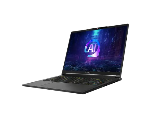 Laptop, MSI Stealth A16 AI+ A3XVFG, AMD Ryzen AI 9 HX 370 (12C, 24T, până la 5.1 GHz 24 MB L3) RTX 4060 8GB GDDR6 233 AI TOPS, 16" 16:10 QHD+ - 2