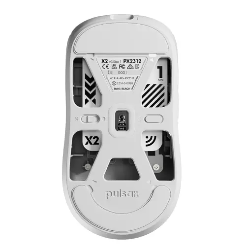 Pulsar професионална геймърска мишка Wireless Gaming Mouse X2 v3 Size1 White - 1K (8K compatible) - image 1