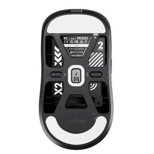 Pulsar професионална геймърска мишка Wireless Gaming Mouse X2 v3 Size2 Black - 1K (8K compatible) - image 2