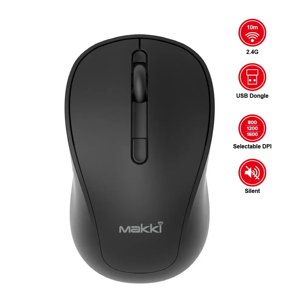 Makki ασύρματο ποντίκι MAKKI-MSX-2408 - Αθόρυβο, 1600dpi, 2.4G - image 5