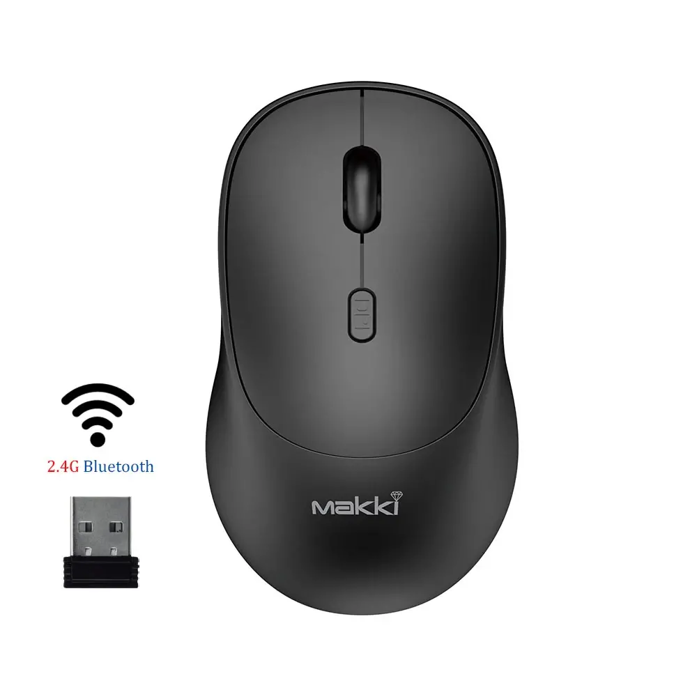 Makki ασύρματο ποντίκι Wireless Mouse MAKKI-MSX-2401 - USB-C, Silent, 1600dpi, 2.4G, Bluetooth, επαναφορτιζόμενο