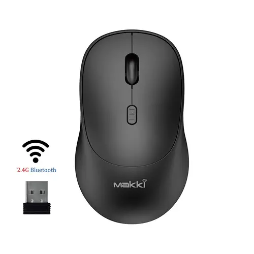 Makki mouse wireless Wireless Mouse MAKKI-MSX-2401 - USB-C, Silent, 1600dpi, 2.4G, Bluetooth, reîncărcabil - 1