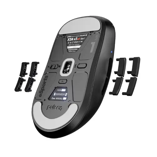 Pulsar професионална геймърска мишка Wireless Gaming Mouse X2A v3 eS Size1 Black 8K, OLED Display, Tournament Edition - image 2