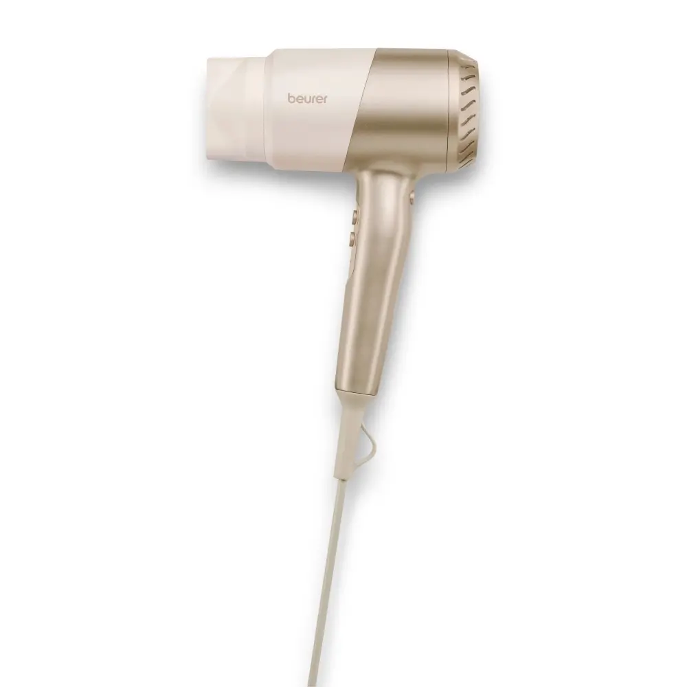 Πιστολάκι μαλλιών, Beurer HC 40 Travel, 2000 W, ακροφύσιο στενό, λειτουργία ιονισμού, 3 ρυθμίσεις θερμοκρασίας και ταχύτητας αέρα, κρύος αέρας