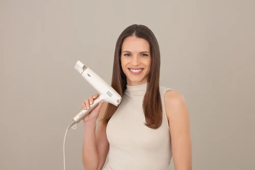 Сешоар, Beurer HC 150 FusionDry Pro Hair dryer - Powerful, brushless motor, Ergonomic folding handle, Ion function, 3 heat & blower settings, cold air, Extra quiet, EasyClick - Magnetic attachments, LCD display, Bag - image 11
