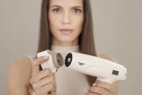 Сешоар, Beurer HC 150 FusionDry Pro Hair dryer - Powerful, brushless motor, Ergonomic folding handle, Ion function, 3 heat & blower settings, cold air, Extra quiet, EasyClick - Magnetic attachments, LCD display, Bag - image 9