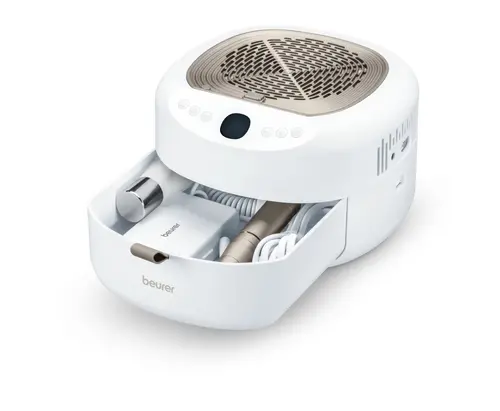 Комплект за маникюр/педикюр, Beurer MP 200 Manicure/pedicure station - 3 functions in one device: Nail cutter, UV/LED lamp and nail dust extractor; up to 26,000 rpm; 9 high-quality attachments; For artificial nail modelling - image 4