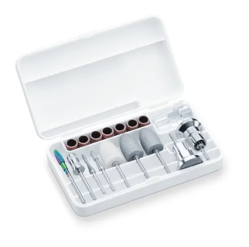 Комплект за маникюр/педикюр, Beurer MP 200 Manicure/pedicure station - 3 functions in one device: Nail cutter, UV/LED lamp and nail dust extractor; up to 26,000 rpm; 9 high-quality attachments; For artificial nail modelling - image 8
