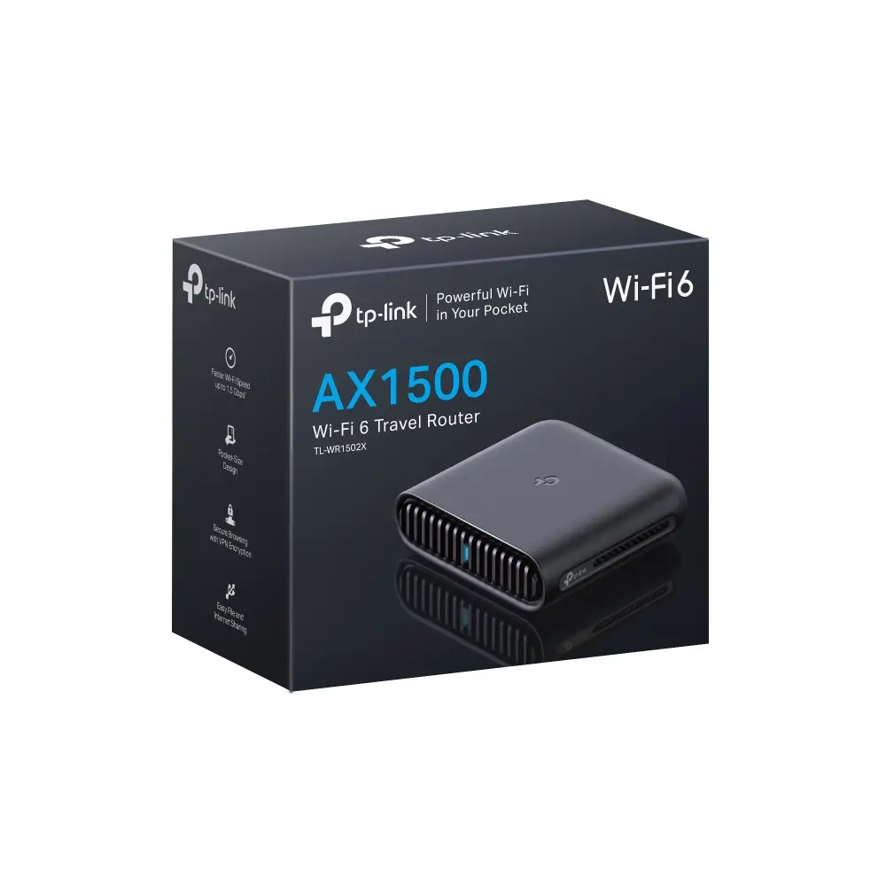 Безжичен рутер TP-LINK TL-WR1502X, AX1500 Wi-Fi 6, преносим - image 5