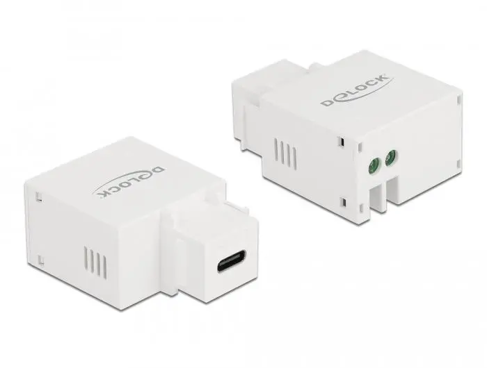 Μονάδα Delock, θύρα USB-C φόρτισης, για τοποθέτηση σε πάνελ Keystone